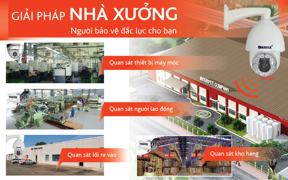 Lắp đặt camera quan sát cho nhà xưởng tại Bình Dương